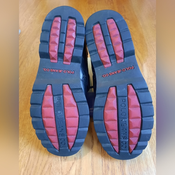 Ralph Lauren Polo Jeans Co. Mens Black Leather Biker Buckle Boots Size 11 D - Picture 7 of 10